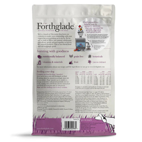 Forthglade - Duck Natural Dry Cold Pressed Grain Free Dog Food 6KG image 8