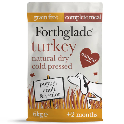 Forthglade - Turkey Natural Dry Cold Pressed Grain Free Dog Food 6KG image 0