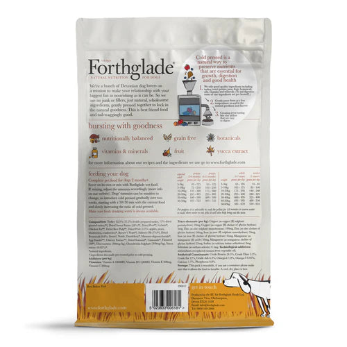Forthglade - Turkey Natural Dry Cold Pressed Grain Free Dog Food 2KG image 8