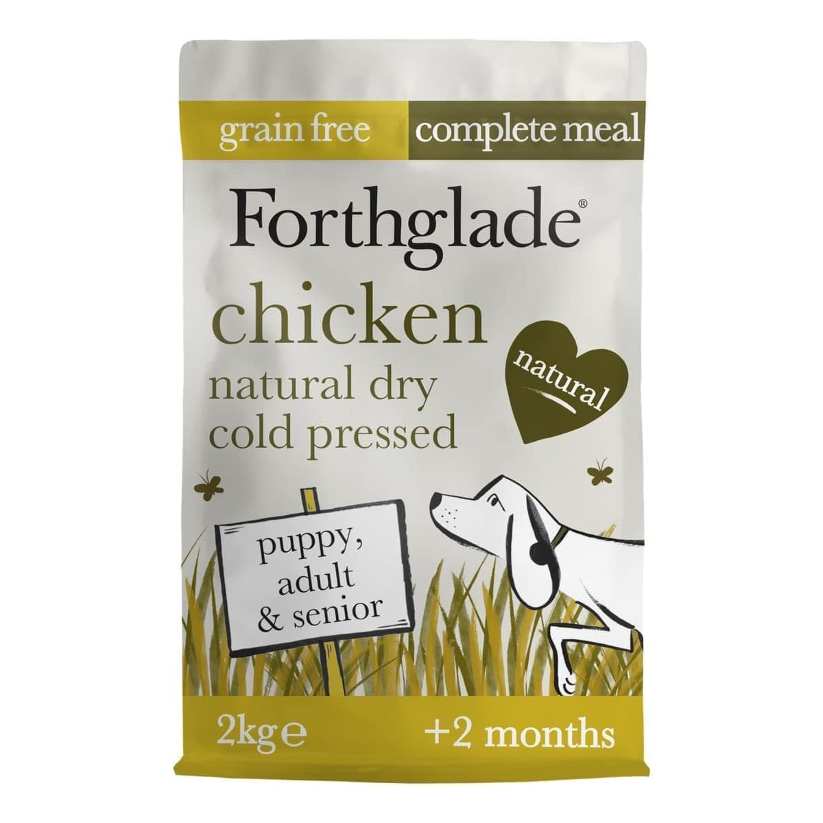 Forthglade - Chicken Natural Dry Cold Pressed Grain Free Dog Food 2KG image 0