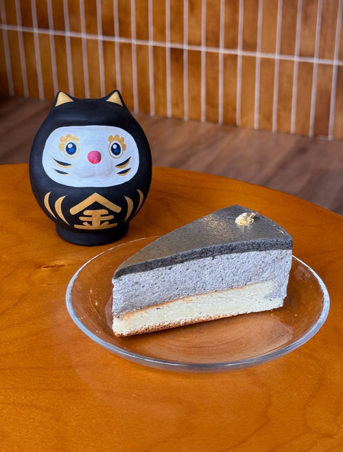 Black Sesame & Soy Mousse Cake