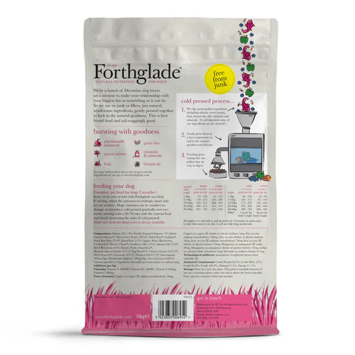 Forthglade - Salmon Natural Dry Cold Pressed Grain Free Dog Food 6KG image 8